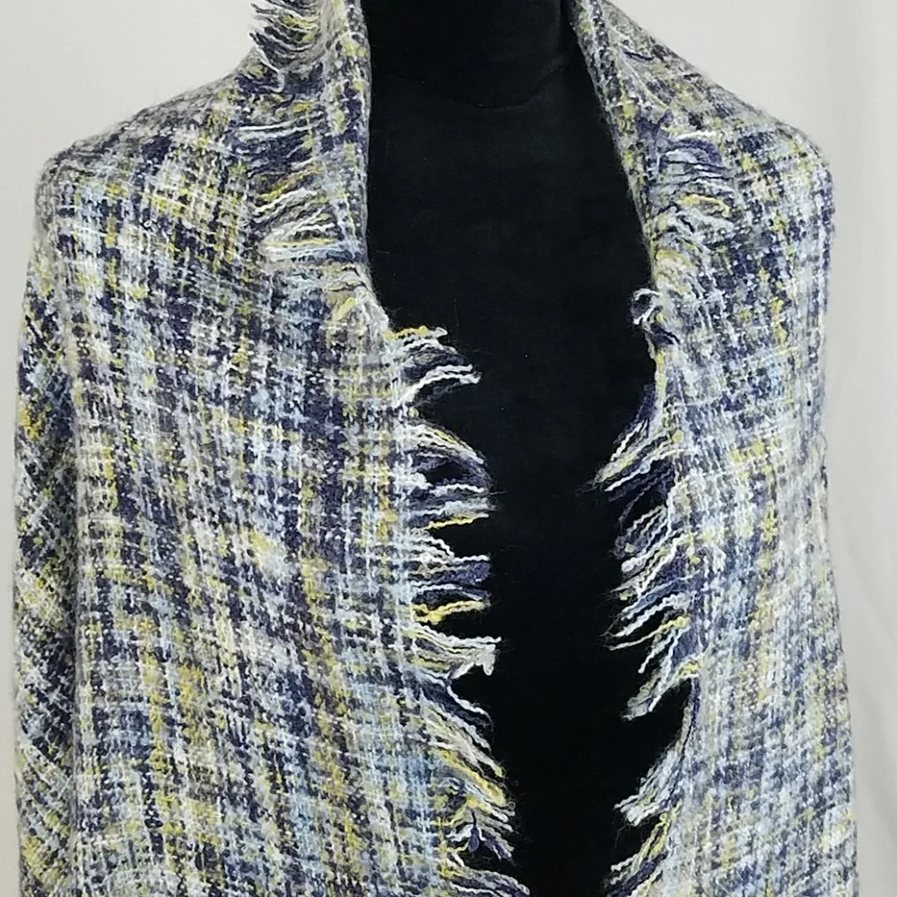 Women shawl fringe soft wrap scarf boho minimalist‎ preppy career Academia